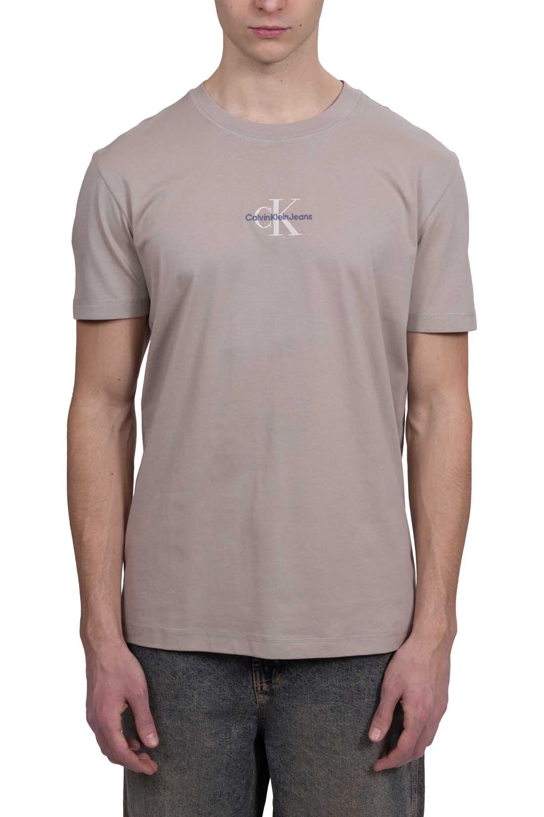 CALVIN KLEIN JEANS - Men's T-shirt with embroidered logo-8