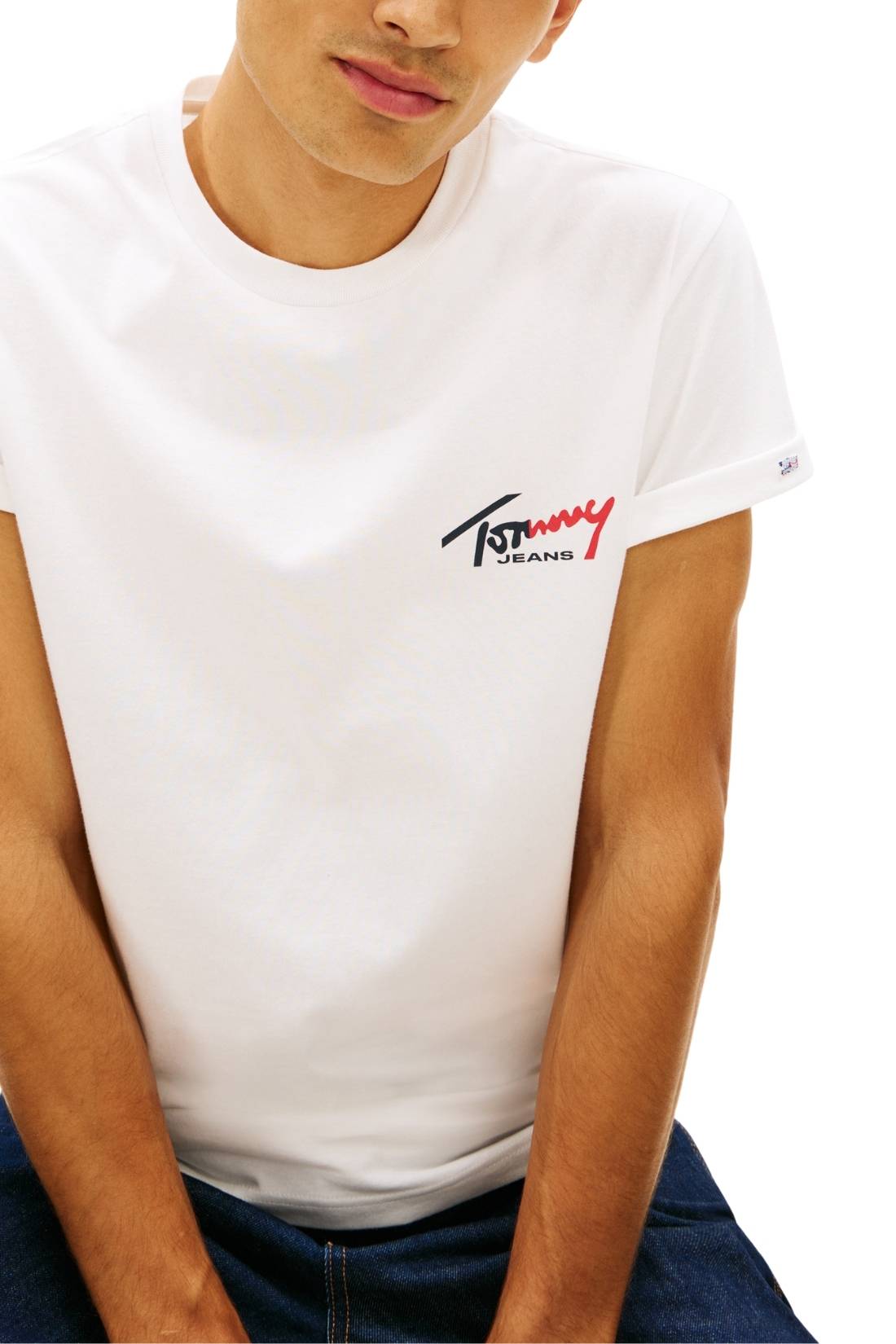 TOMMY JEANS - T-shirt uomo regular con logo - Taglia 3XL-6