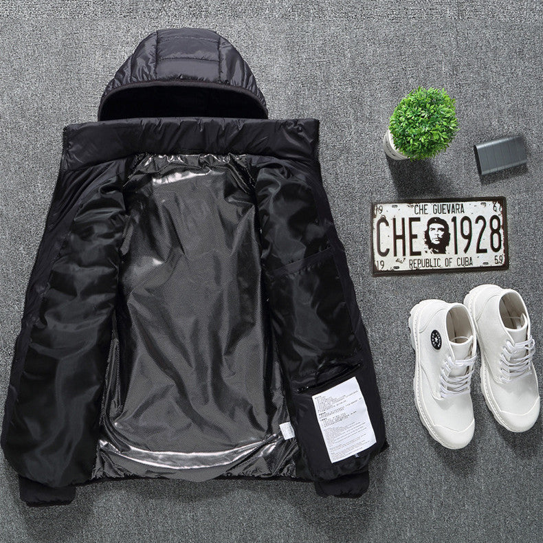 Men's USB Heated Jacket with Detachable Hood – 3 Heat Levels, 2–9 Heating Zones