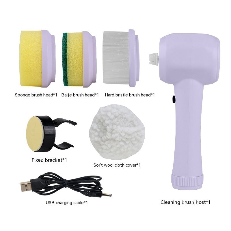 Cordless Electric Spin Scrubber – Rechargeable Cleaning Brush with Replaceable Heads
