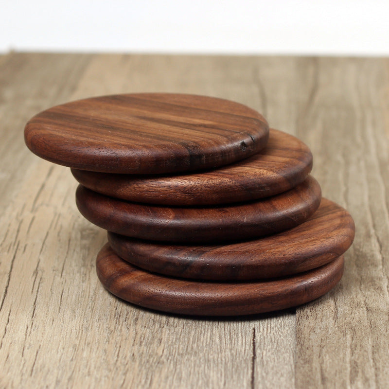 Black Walnut Square Wooden Coaster