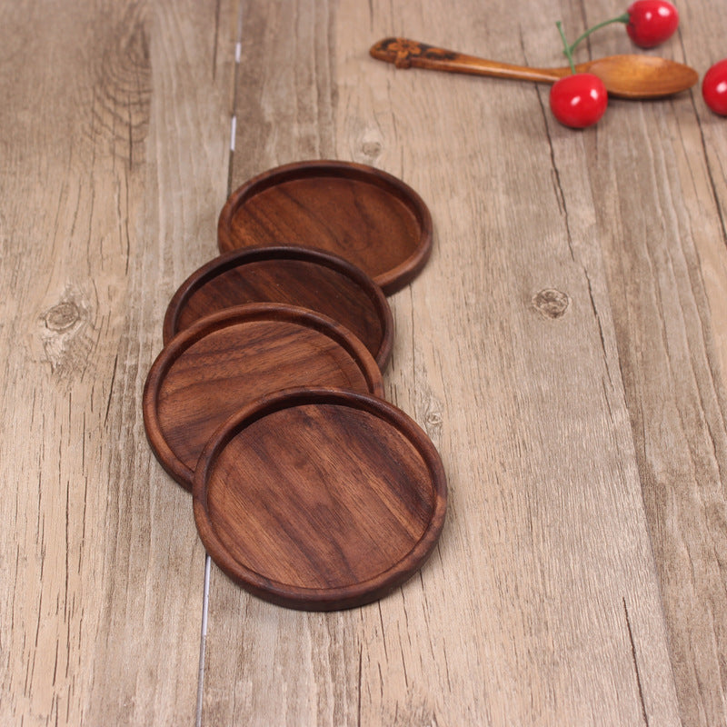 Black Walnut Square Wooden Coaster