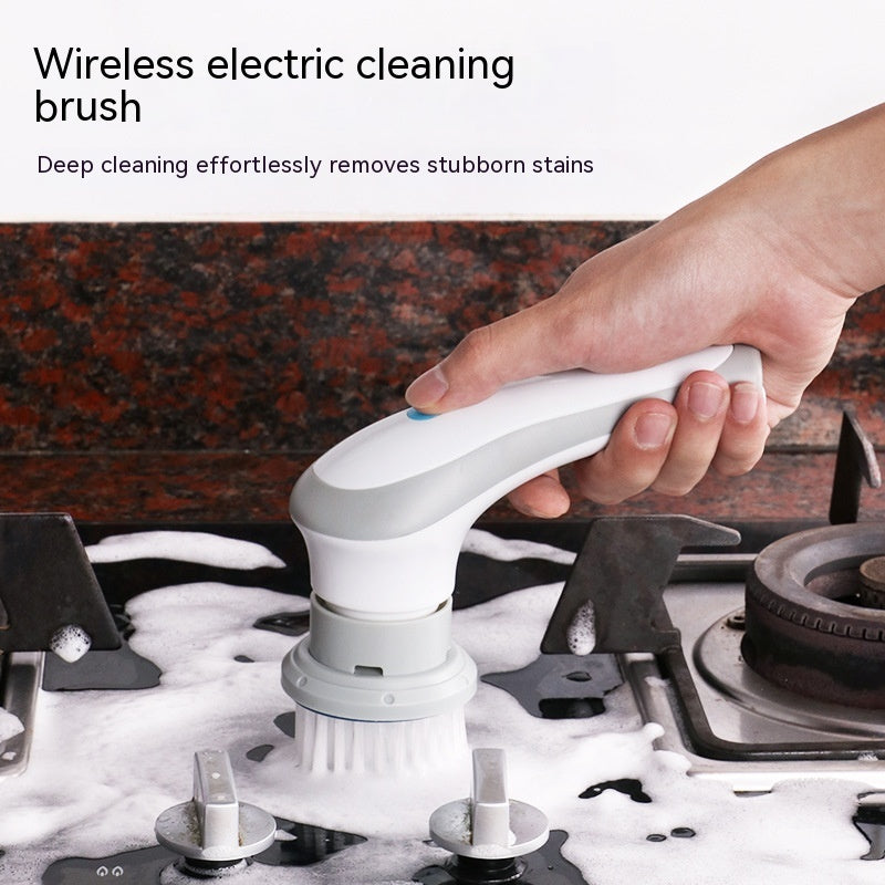 Cordless Electric Spin Scrubber – Rechargeable Cleaning Brush with Replaceable Heads