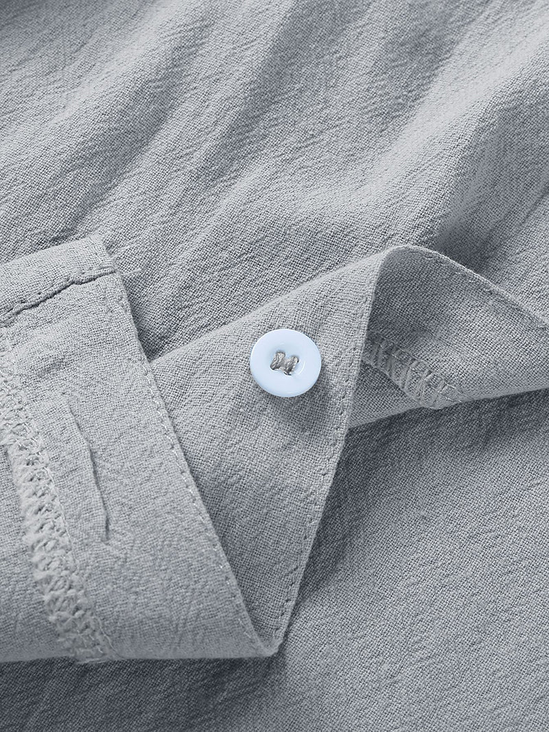 Men's Short Sleeve Button-Down Beach Shirt