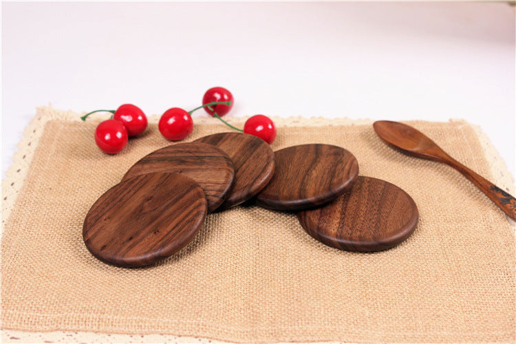 Black Walnut Square Wooden Coaster