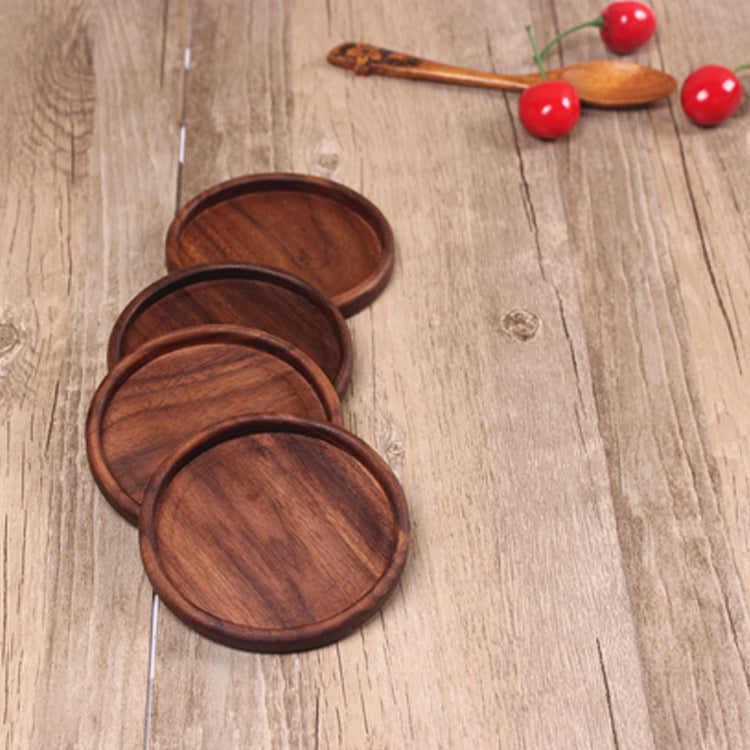 Black Walnut Square Wooden Coaster