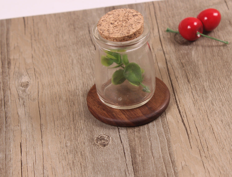 Black Walnut Square Wooden Coaster