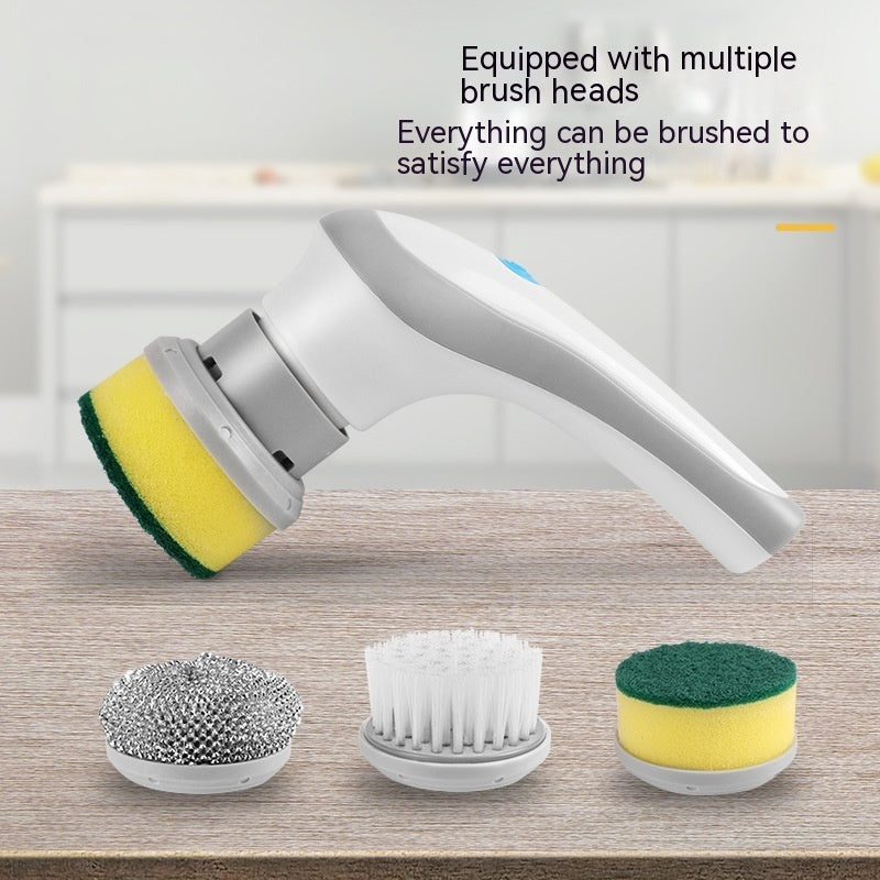 Cordless Electric Spin Scrubber – Rechargeable Cleaning Brush with Replaceable Heads
