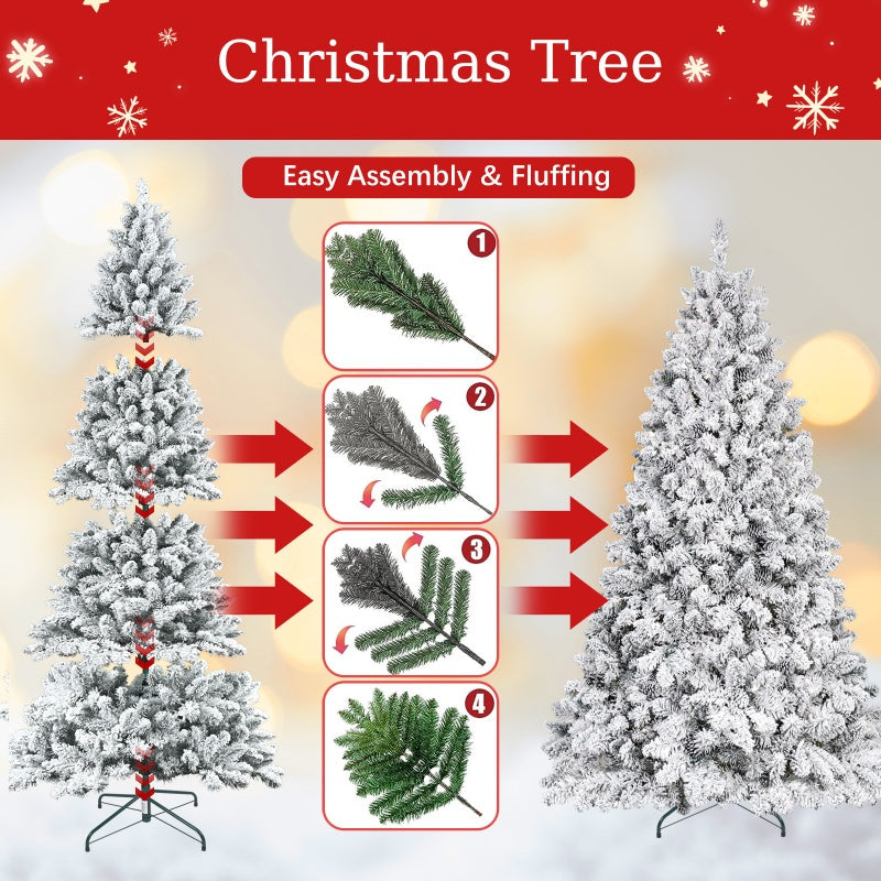 Artificial Christmas Tree 4–7 ft – Full PVC Xmas Tree for Home Holiday Decoration