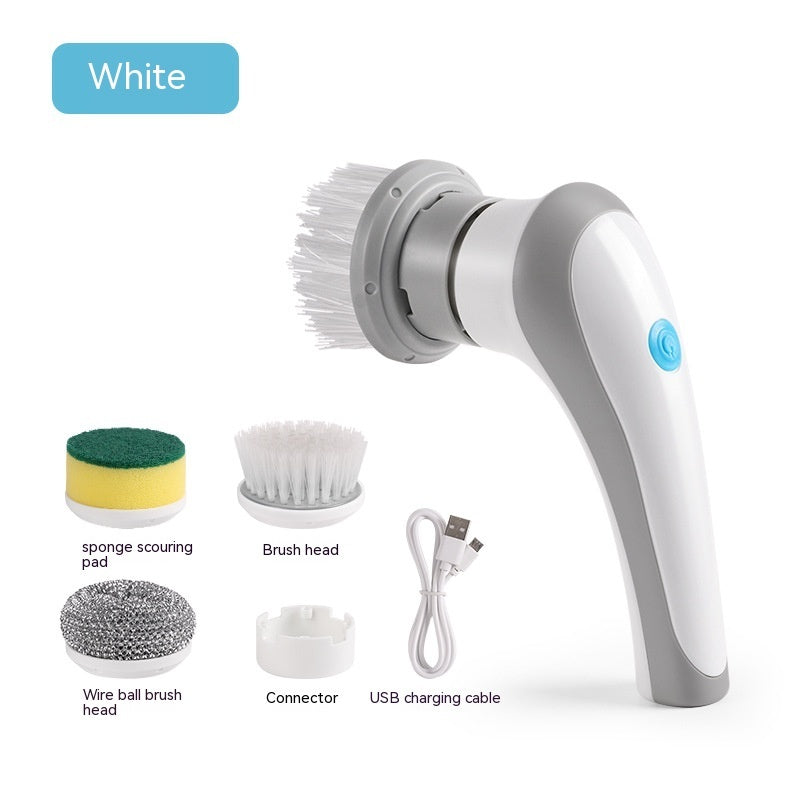 Cordless Electric Spin Scrubber – Rechargeable Cleaning Brush with Replaceable Heads
