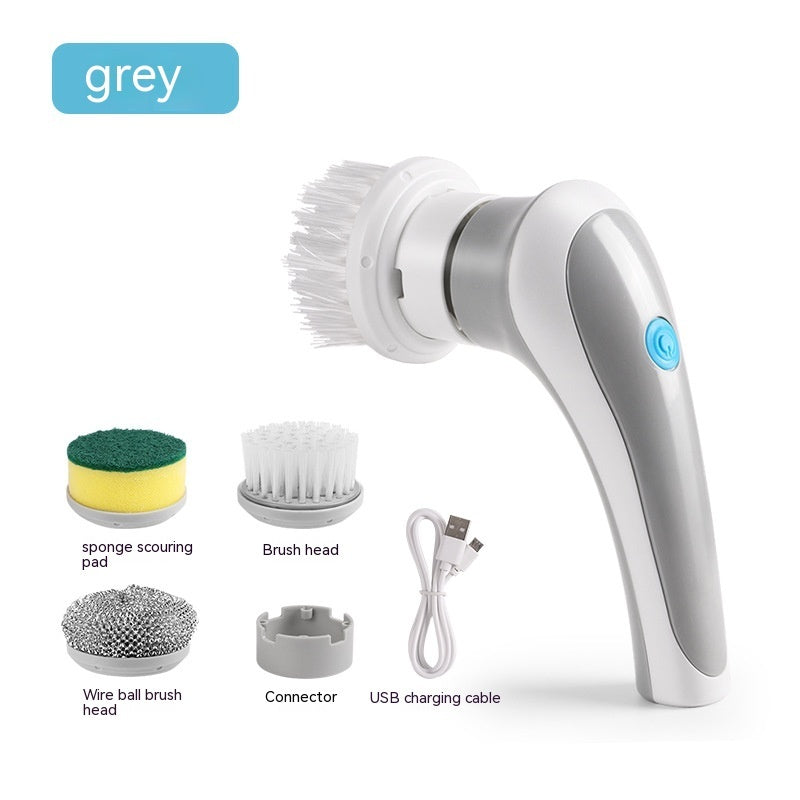 Cordless Electric Spin Scrubber – Rechargeable Cleaning Brush with Replaceable Heads