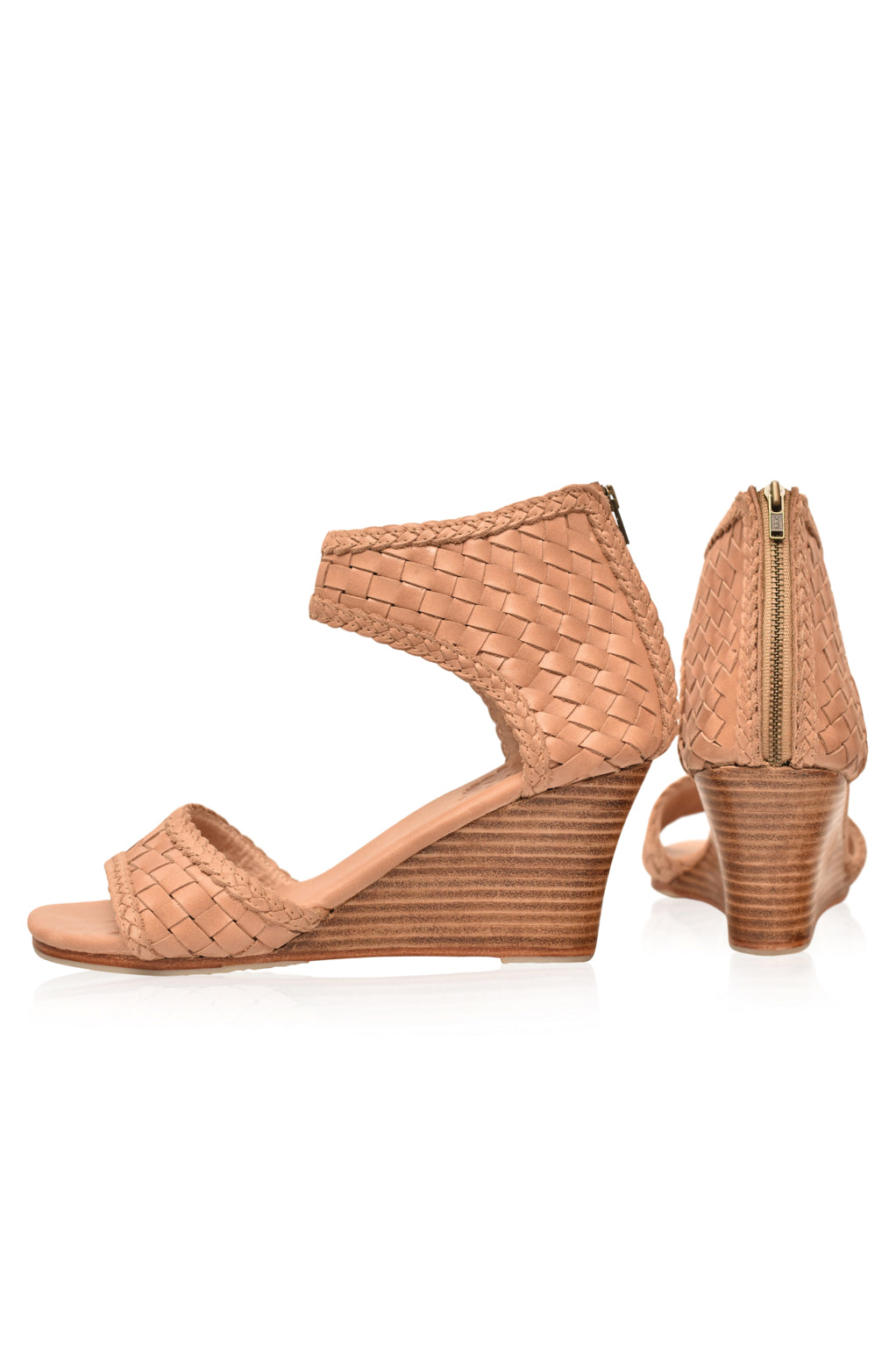 Athena Woven Wedge Sandals