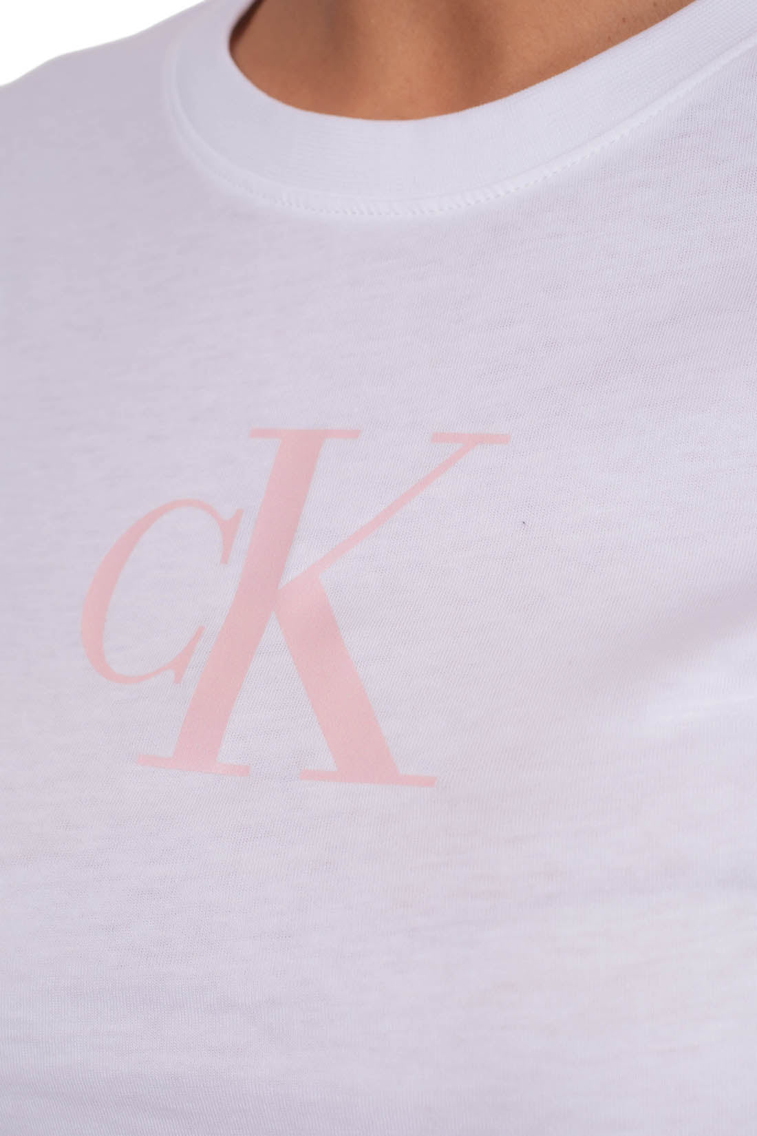 CALVIN KLEIN JEANS - Women's slim T-shirt with satin logo  - Size S-4
