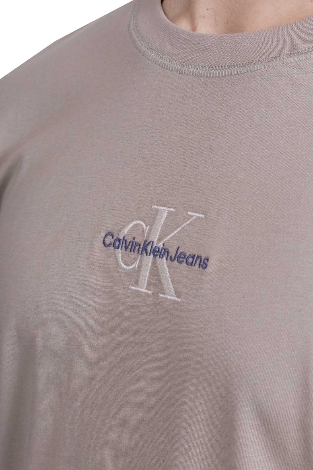 CALVIN KLEIN JEANS - Men's T-shirt with embroidered logo-6