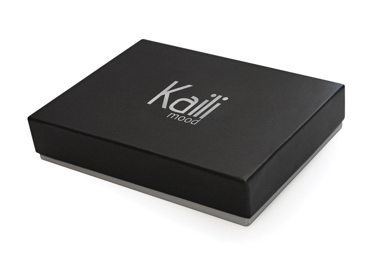 K0040DB | Made in Italy flap pouch in genuine full grain leather, dollar grain - Blue color - Size: 13 x 8 x 0.5 cm - Package: Hard bottom/cover Gift Box