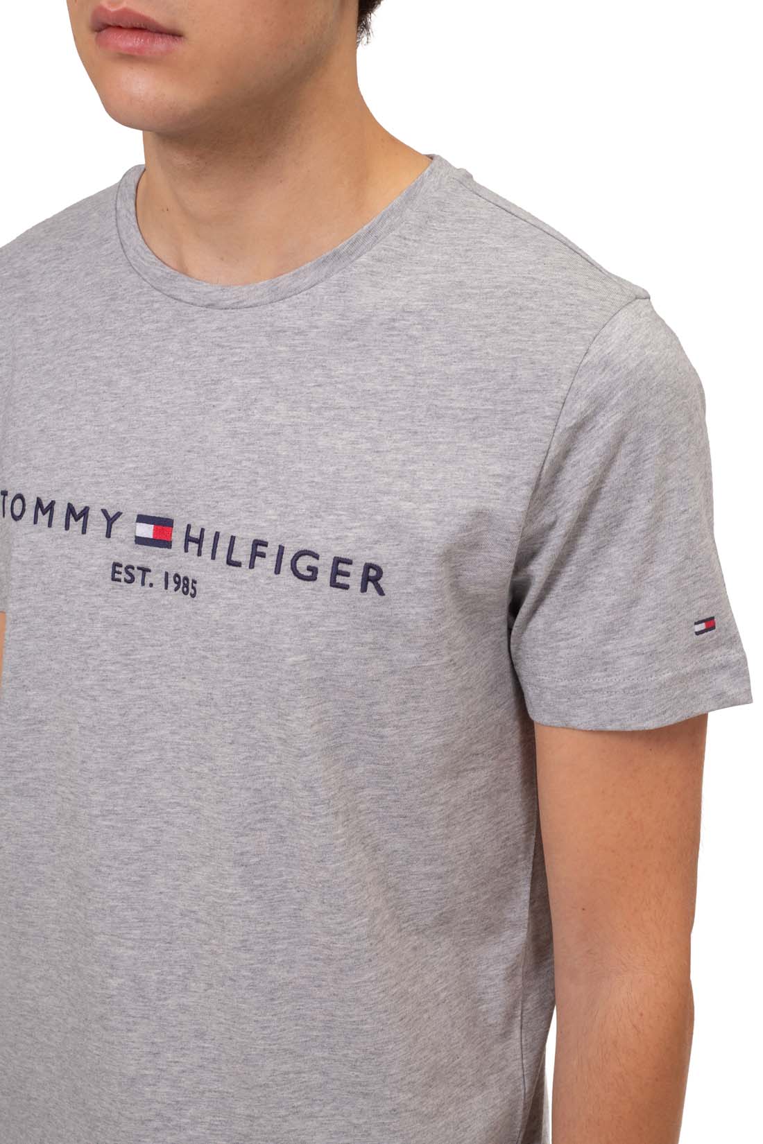 TOMMY HILFIGER - T-shirt uomo regular con logo lineare-4