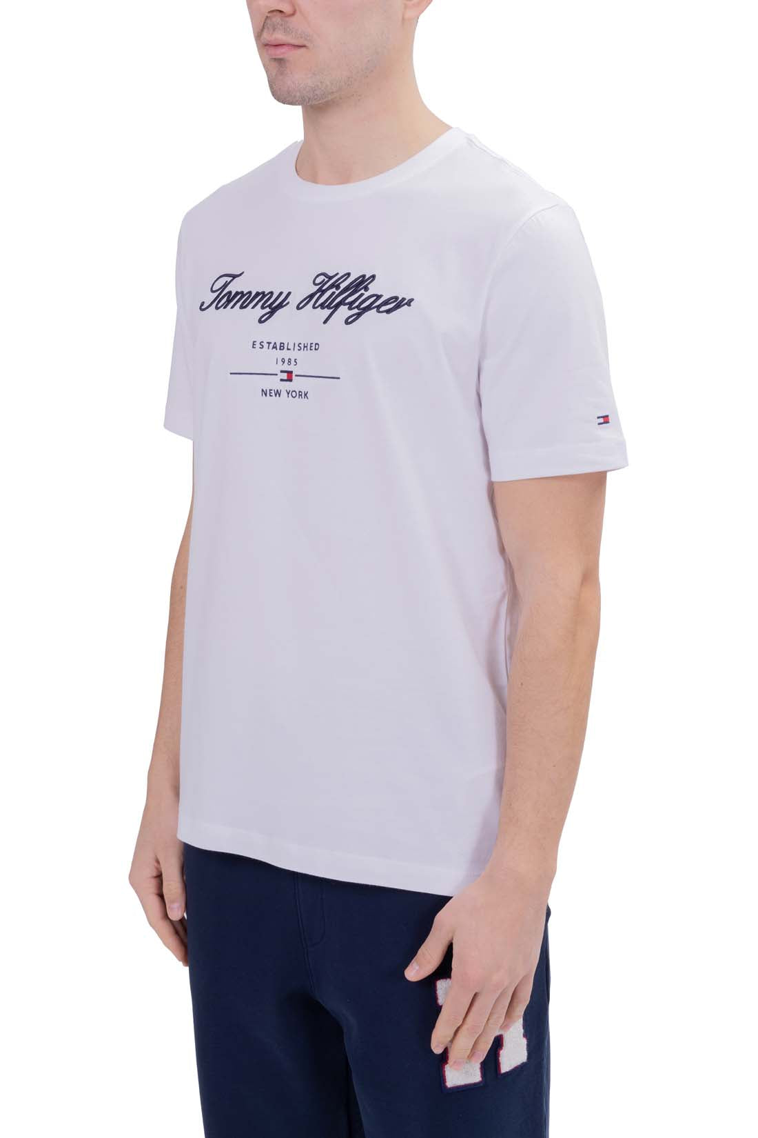 TOMMY HILFIGER - Men's regular T-shirt with embroidered logo  - Size XXL-9