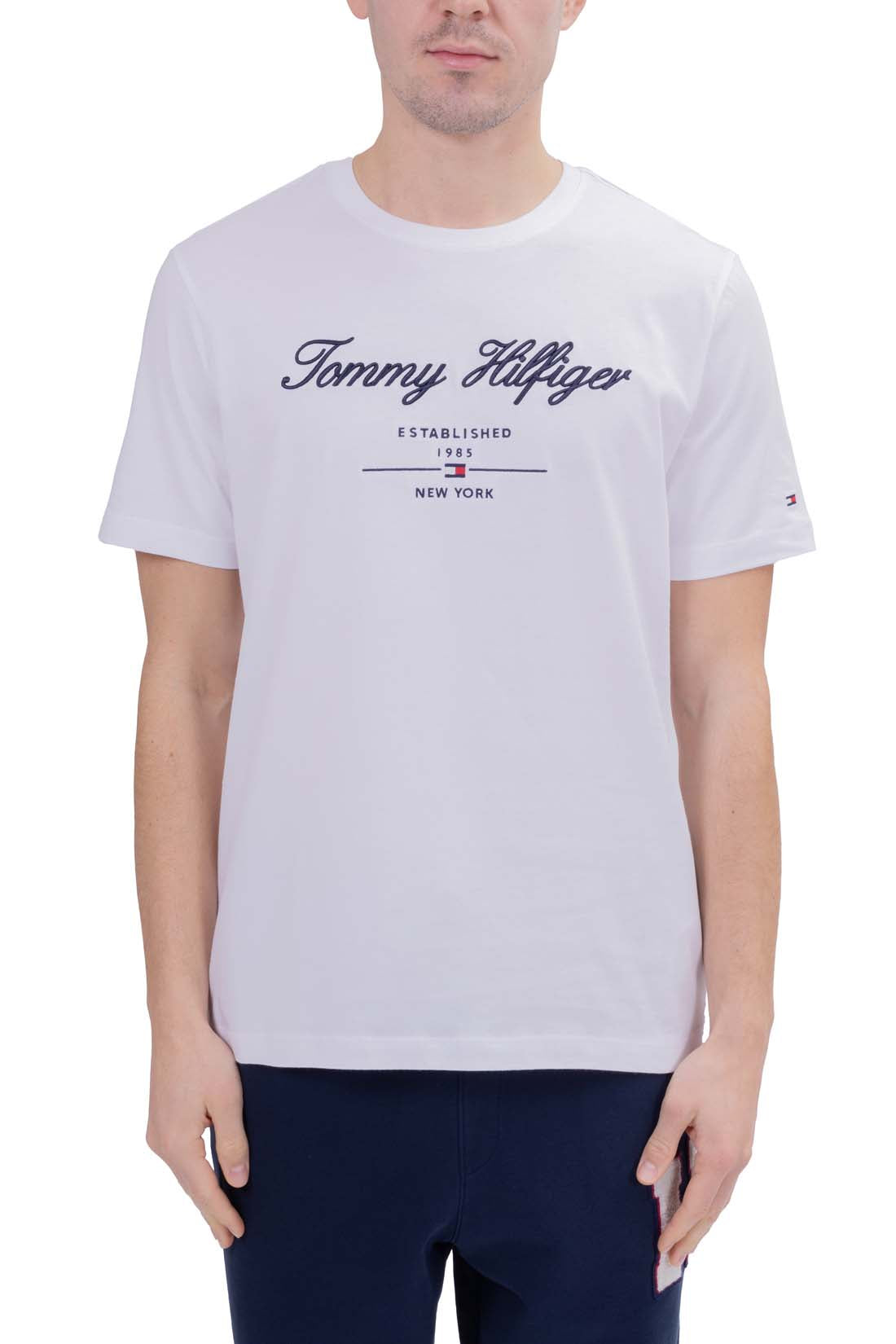 TOMMY HILFIGER - Men's regular T-shirt with embroidered logo  - Size XXL-15
