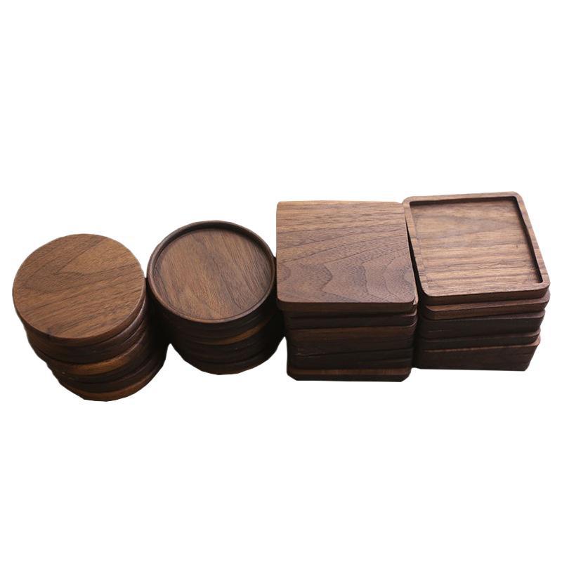 Black Walnut Square Wooden Coaster