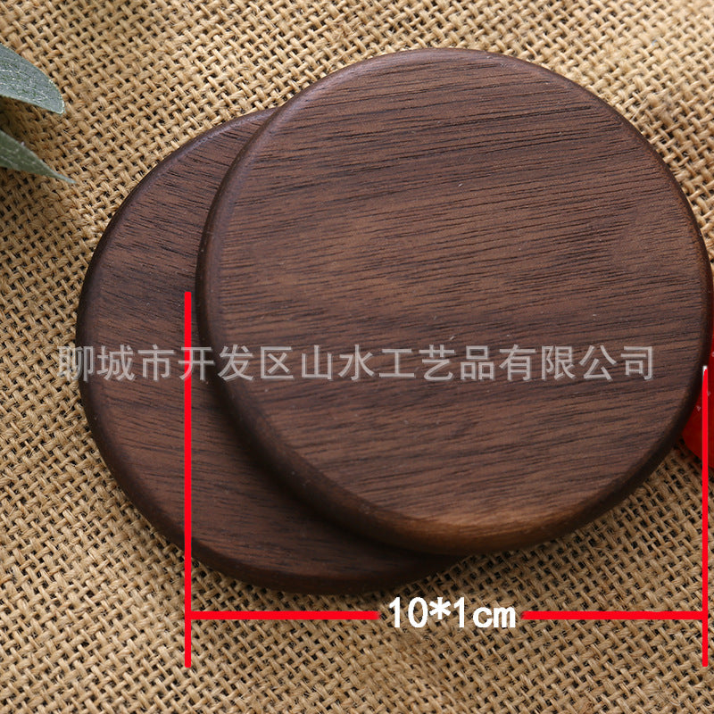 Black Walnut Square Wooden Coaster
