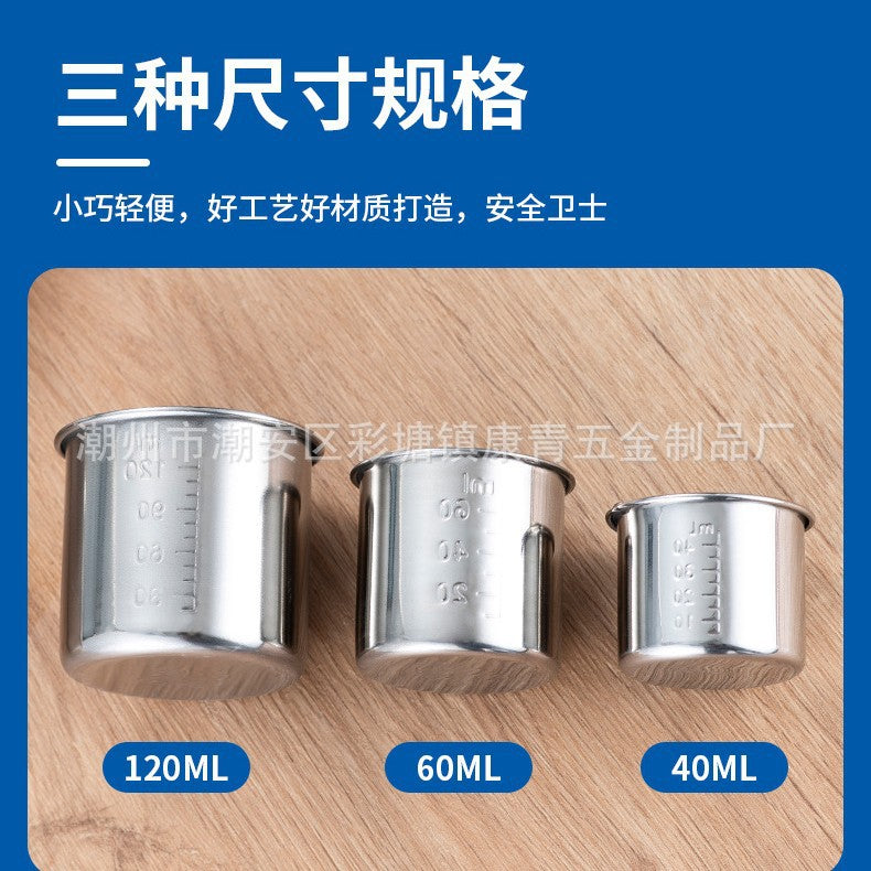 Stainless Steel Measuring Cup (40 / 60 / 120 ml)