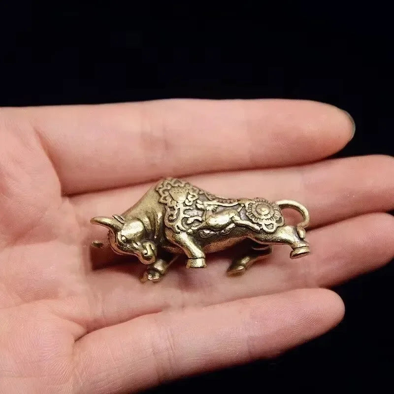 Lucky Brass Bull Desk Figurine
