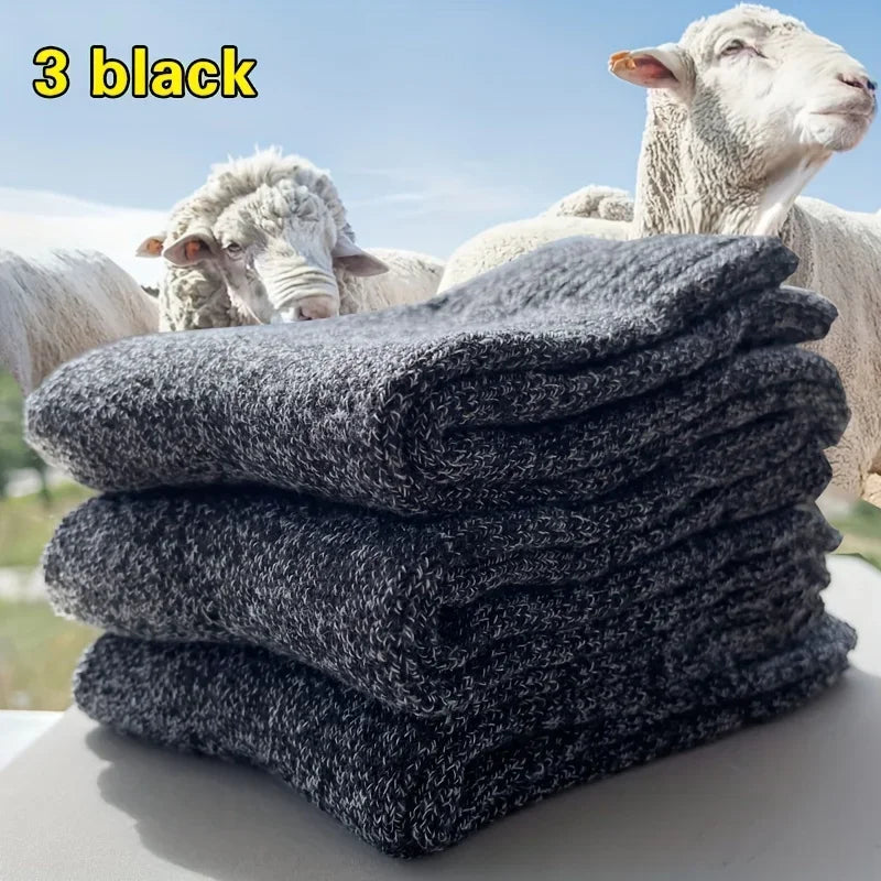 Men's Thick Warm Mid-Calf Socks (3/5 Pairs)