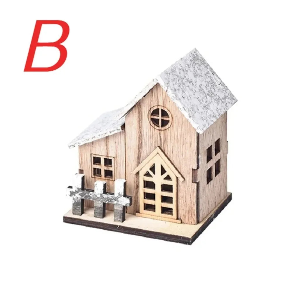 Christmas LED Wooden House Ornament