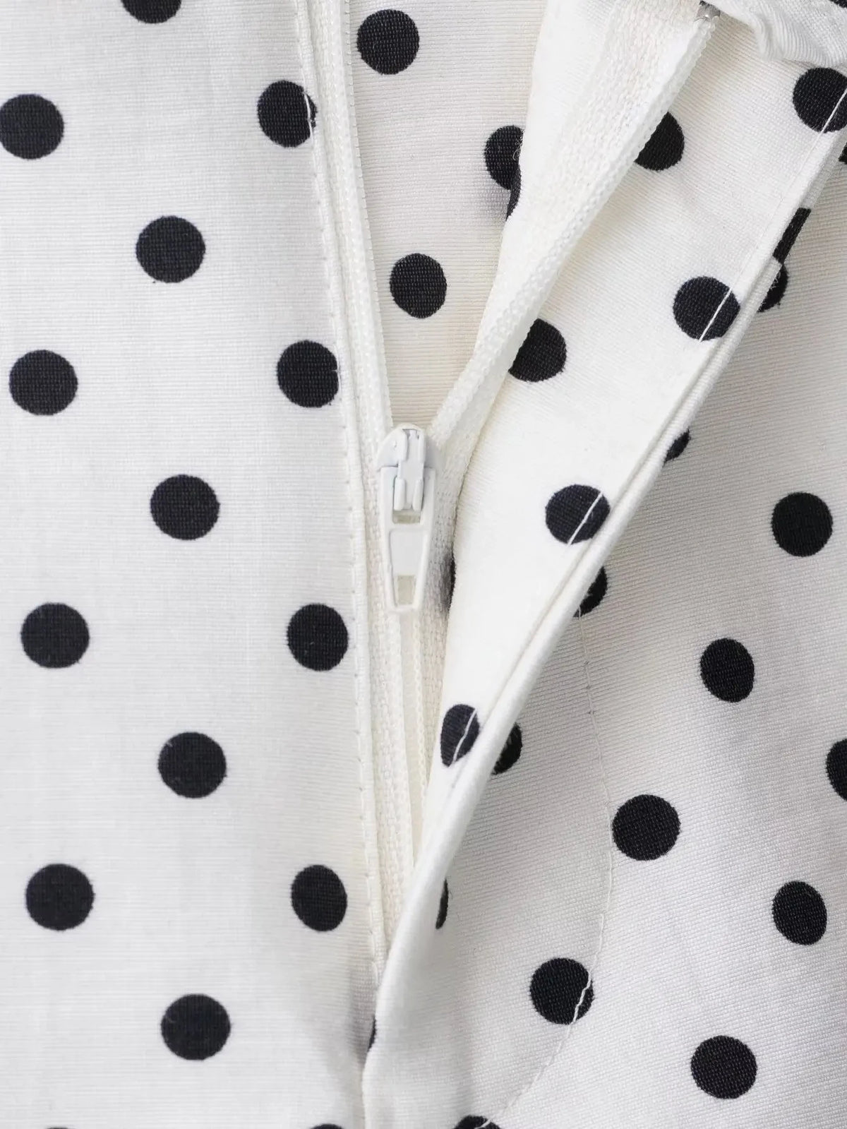 Women's Polka Dot Turtleneck Zip Jacket