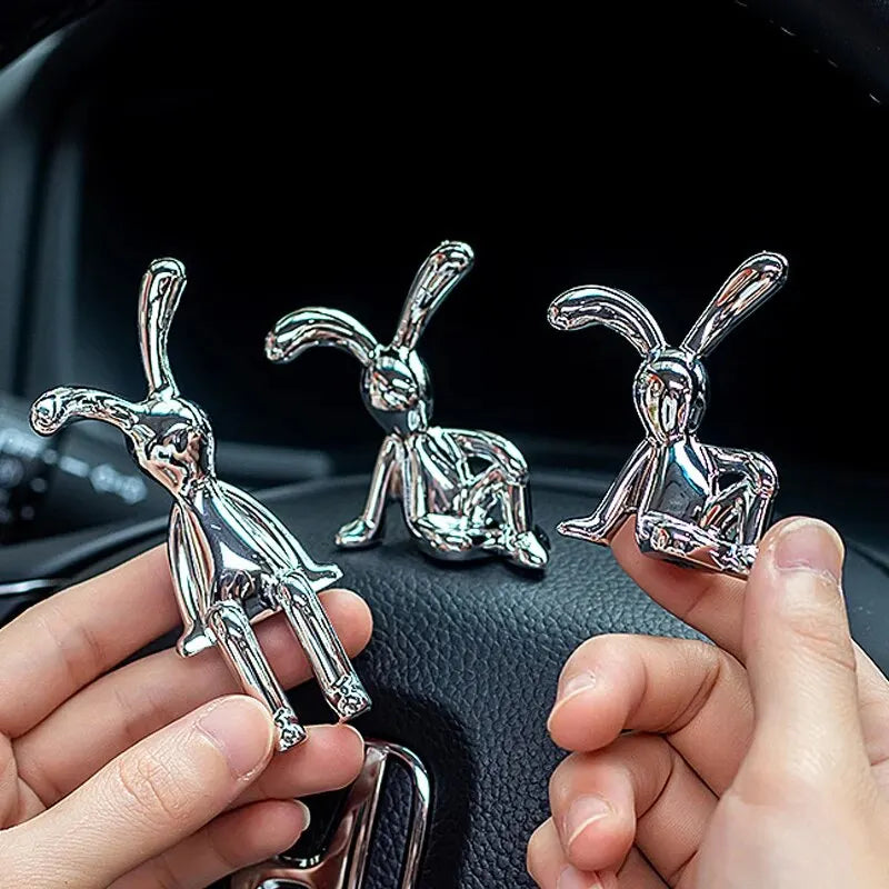 Long-Eared Rabbit Figurines (2 Pcs)