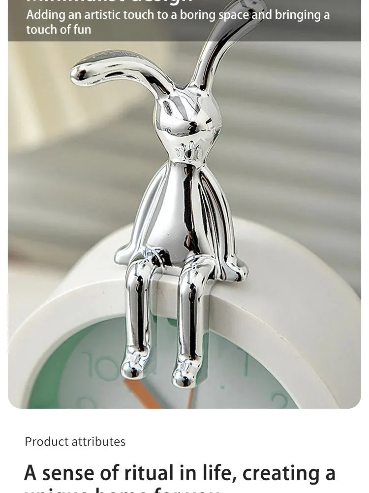 Long-Eared Rabbit Figurines (2 Pcs)