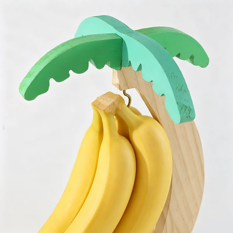 Wooden Leaf Banana Hanger Fruit Rack