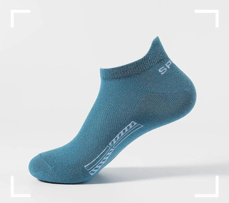 Men's Breathable Cotton Ankle Socks (5 Pairs)