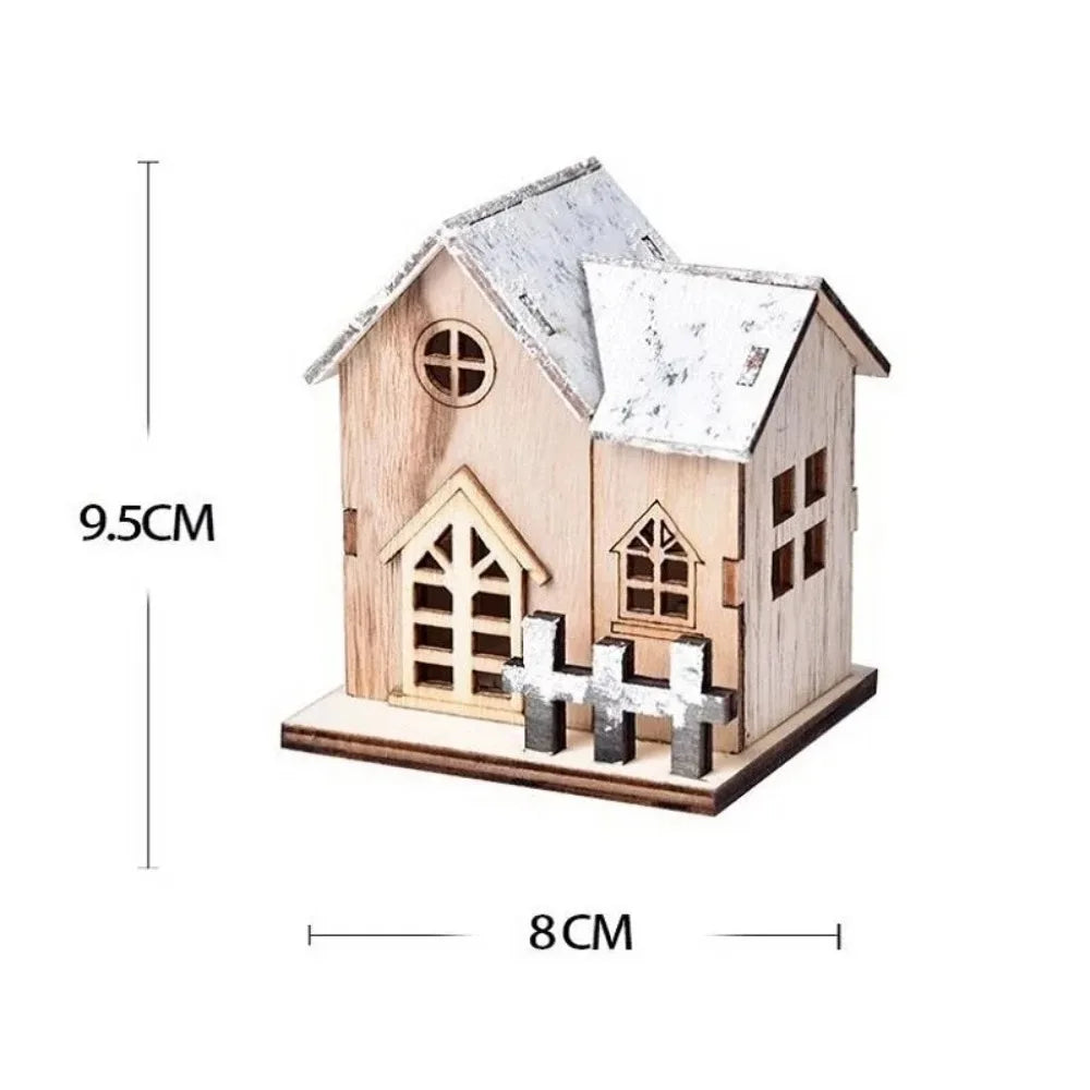 Christmas LED Wooden House Ornament
