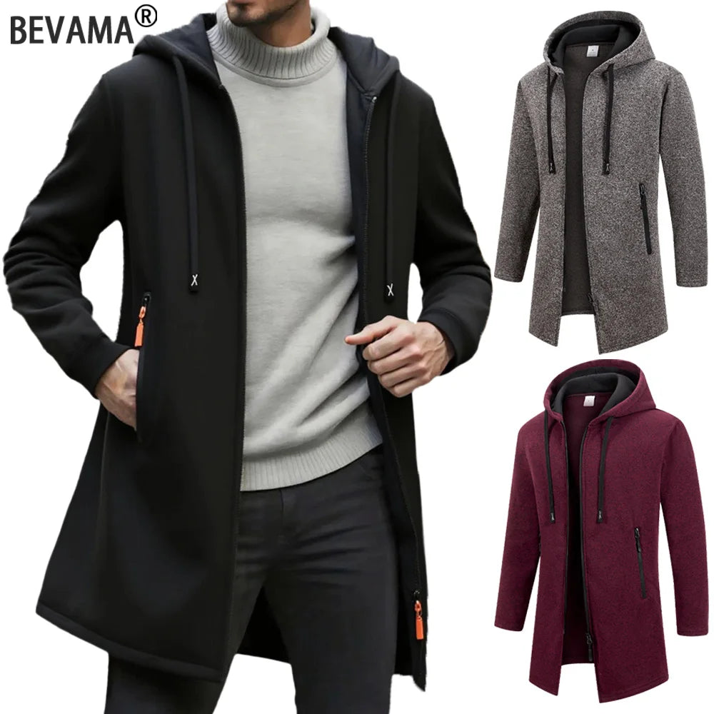 Men's Fleece Zip-Up Hoodie Jacket