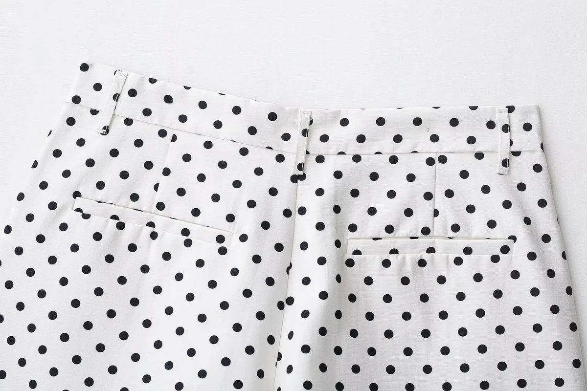 Women's Polka Dot Turtleneck Zip Jacket