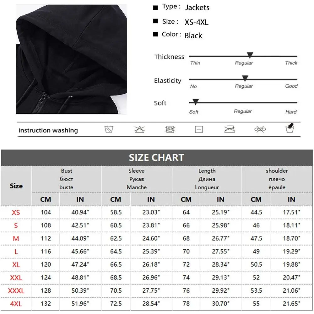 Men's Zip-Up Hoodie Jacket