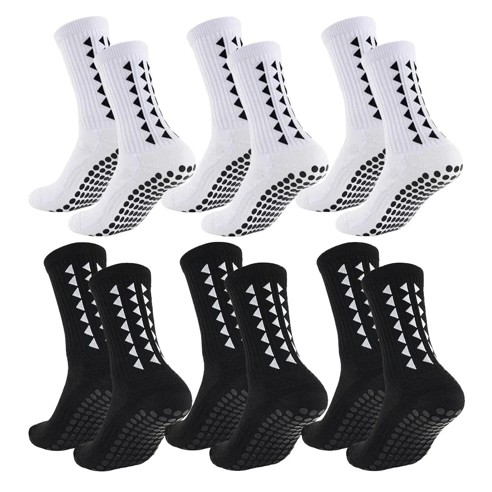 Unisex Grip Socks for Football & Running (6 Pairs)