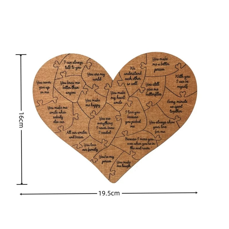 "20 Reasons Why I Love You" Engraved Puzzle Gift