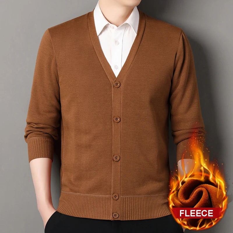 Men's Fleece Knit Cardigan Jacket