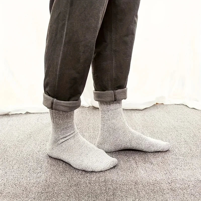Men's Thick Warm Mid-Calf Socks (3/5 Pairs)
