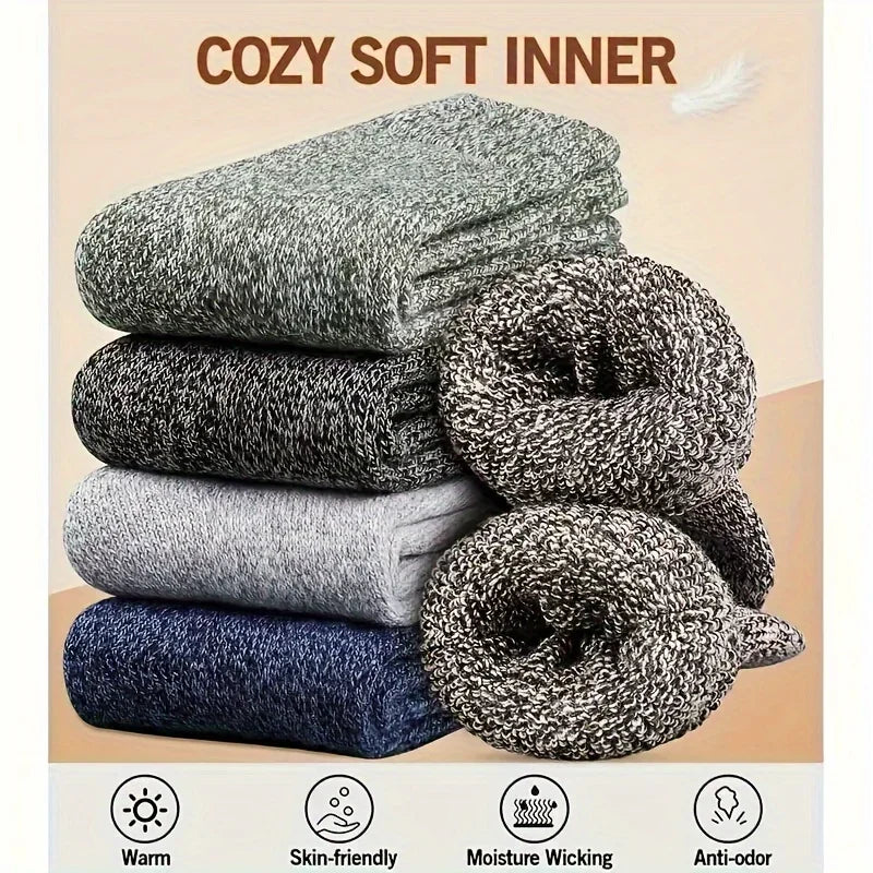 Men's Thick Warm Mid-Calf Socks (3/5 Pairs)