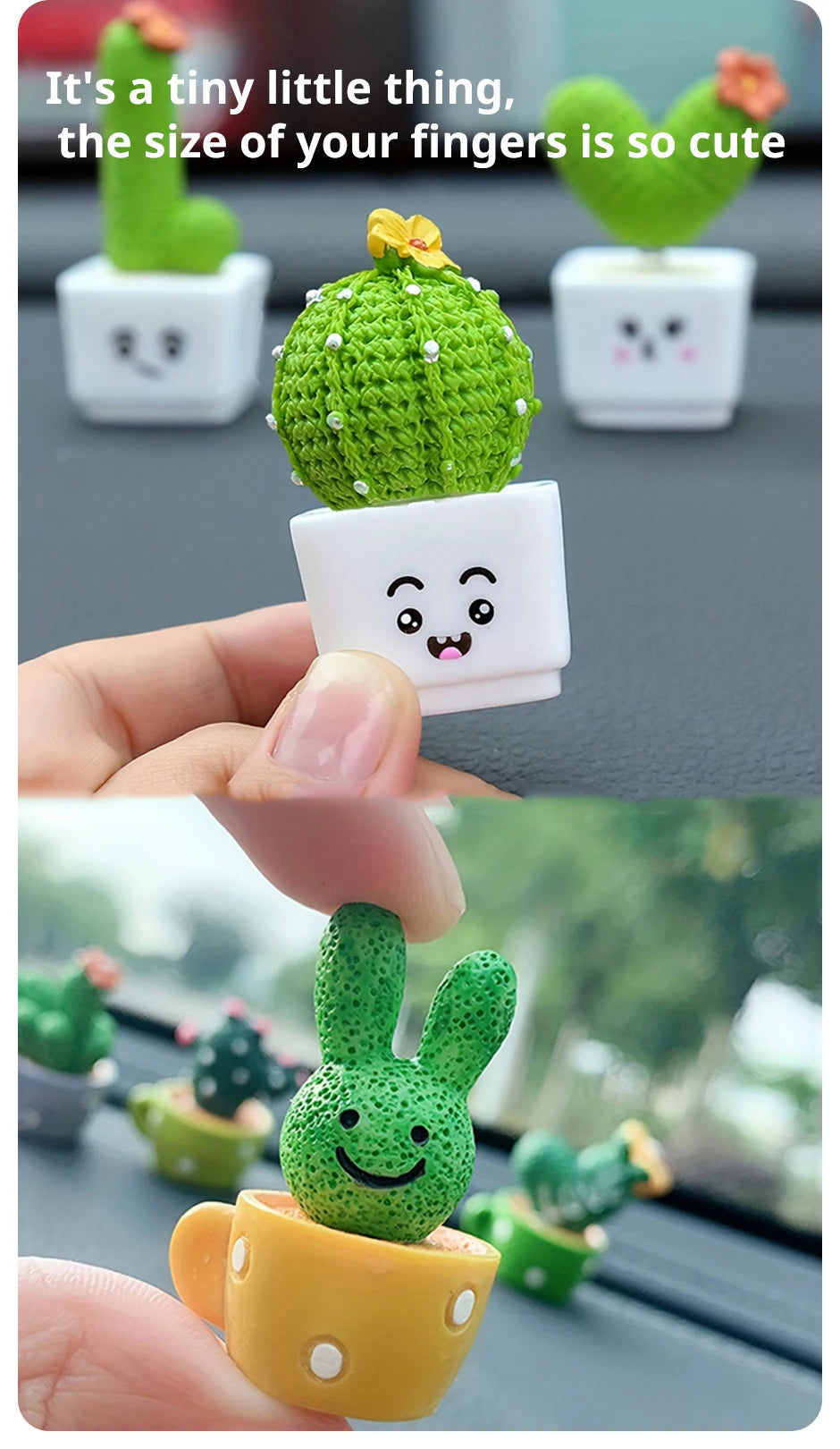 Mini Resin Succulent Plant Set (4 Pcs)