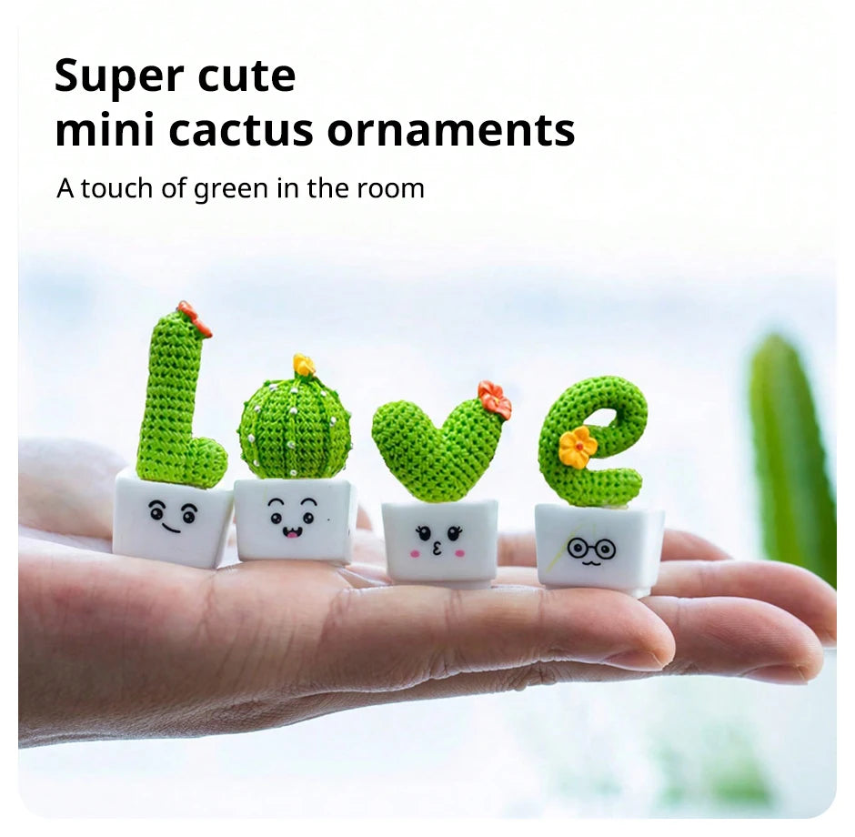 Mini Resin Succulent Plant Set (4 Pcs)