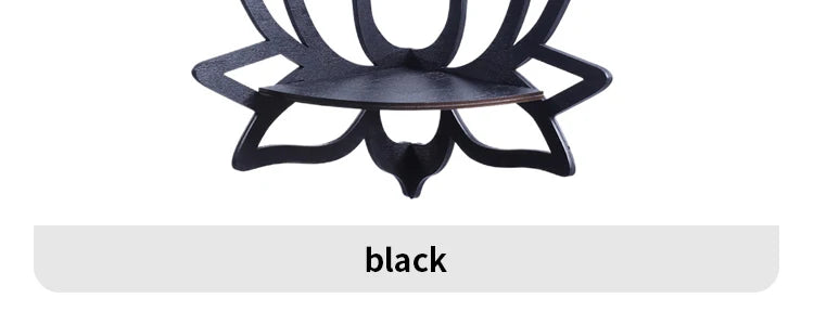 Wooden Lotus Corner Wall Shelf