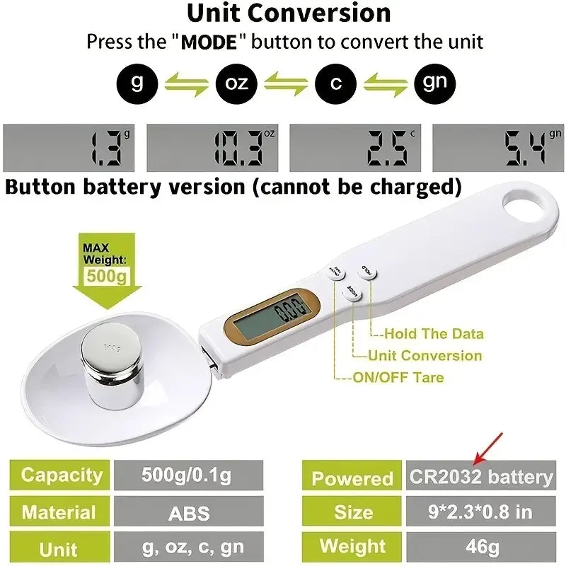 Digital Measuring Spoon Scale (0.1–500g)