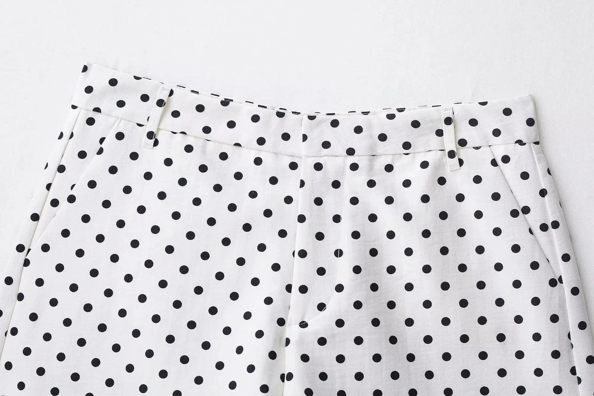 Women's Polka Dot Turtleneck Zip Jacket