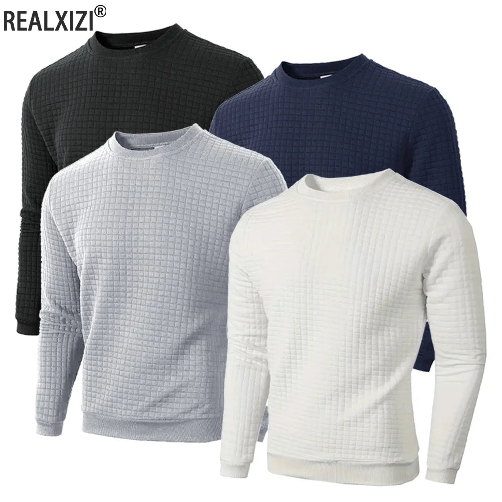 Men's Jacquard Crew Neck Sweater