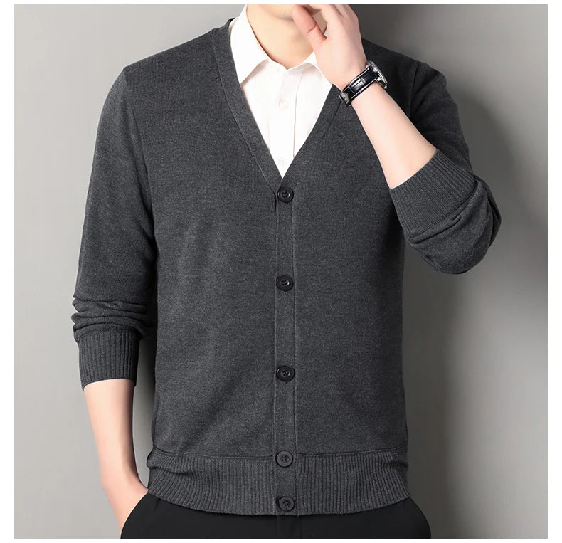 Men's Fleece Knit Cardigan Jacket