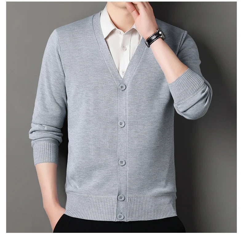 Men's Fleece Knit Cardigan Jacket